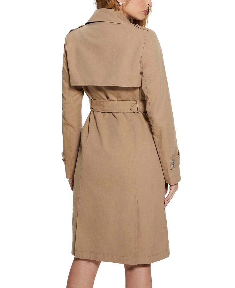 Guess Women's Jade Double-Breasted Belted Trench Coat