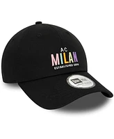 New Era Men's Black Ac Milan Wordmark 9Twenty Adjustable Hat