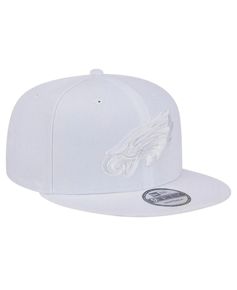 New Era Men's Philadelphia Eagles Main White on White 9Fifty Snapback Hat