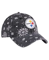 New Era Women's Black Pittsburgh Steelers Paisley 9Twenty Adjustable Hat