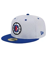 New Era Men's White/Royal La Clippers Throwback 2Tone 59Fifty Fitted Hat