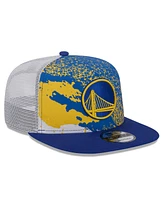 New Era Men's Royal Golden State Warriors Court Sport Speckle 9Fifty Snapback Hat