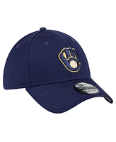 New Era Men's Navy Milwaukee Brewers Active Pivot 39Thirty Flex Hat