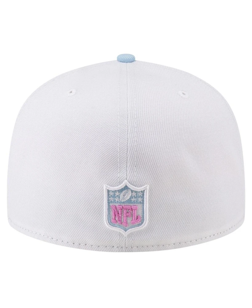 New Era Men's White/Light Blue Dallas Cowboys 2-Tone Color Pack 59Fifty Fitted Hat