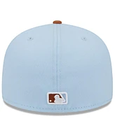 New Era Men's Light Blue/ San Francisco Giants Spring Color Basic Two-Tone 59Fifty Fitted Hat