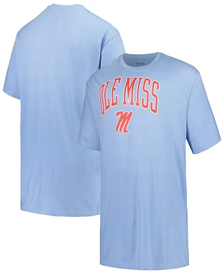 Champion Men's Powder Blue Ole Miss Rebels Big Tall Arch Over Logo T-Shirt