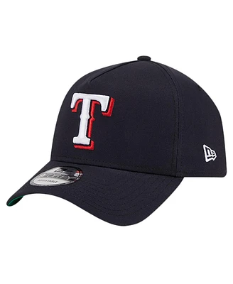 New Era Men's Navy Texas Rangers Team Color A-Frame 9Forty Adjustable Hat