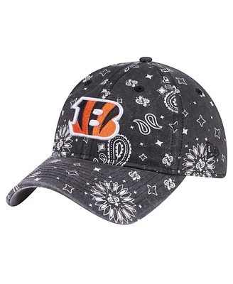 New Era Women's Black Cincinnati Bengals Paisley 9Twenty Adjustable Hat