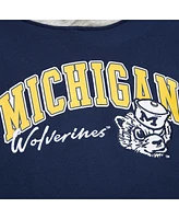 Mitchell Ness Men's Navy Michigan Wolverines Arched Fleece Pullover Hoodie