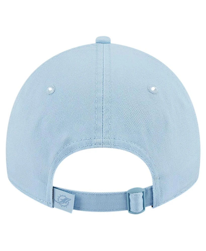 New Era Women's Light Blue Miami Dolphins Color Pack 9Twenty Adjustable Hat