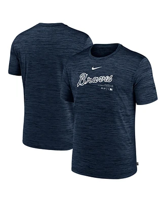 Men's Nike Navy Atlanta Braves Authentic Collection Velocity Performance Practice T-shirt