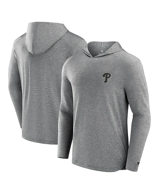 Fanatics Signature Men's Black Philadelphia Phillies Front Office Tech Lightweight Hoodie T-Shirt