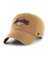 47 Brand Men's Tan Los Angeles Lakers Ballpark Clean Up Adjustable Hat