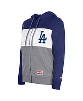 New Era Women's Royal Los Angeles Dodgers Color Block Full-Zip Hoodie Jacket