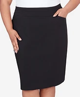 Alfred Dunner Plus Classic Stretch Waist Skirt