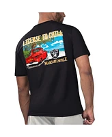 Margaritaville Men's Black Las Vegas Raiders Licensed to Chill T-Shirt