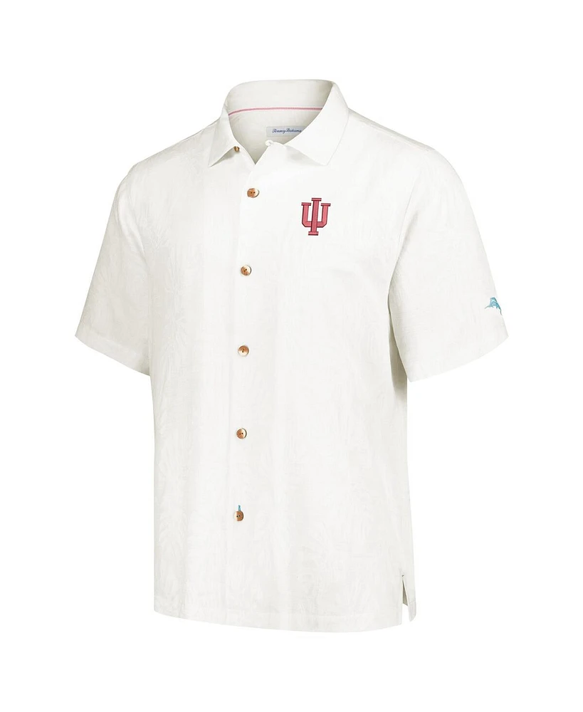 Tommy Bahama Men's Cream Indiana Hoosiers Castaway Game Camp Button-Up Shirt