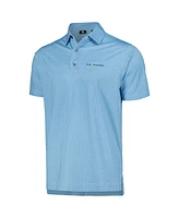 FootJoy Men's Light Blue The Players Scallop Shell Foulard Lisle ProDry Polo