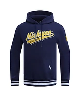 Pro Standard Men's Navy Michigan Wolverines Script Tail Pullover Hoodie