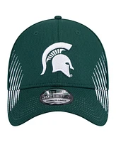 New Era Men's Green Michigan State Spartans Active Slash Sides 39Thirty Flex Hat