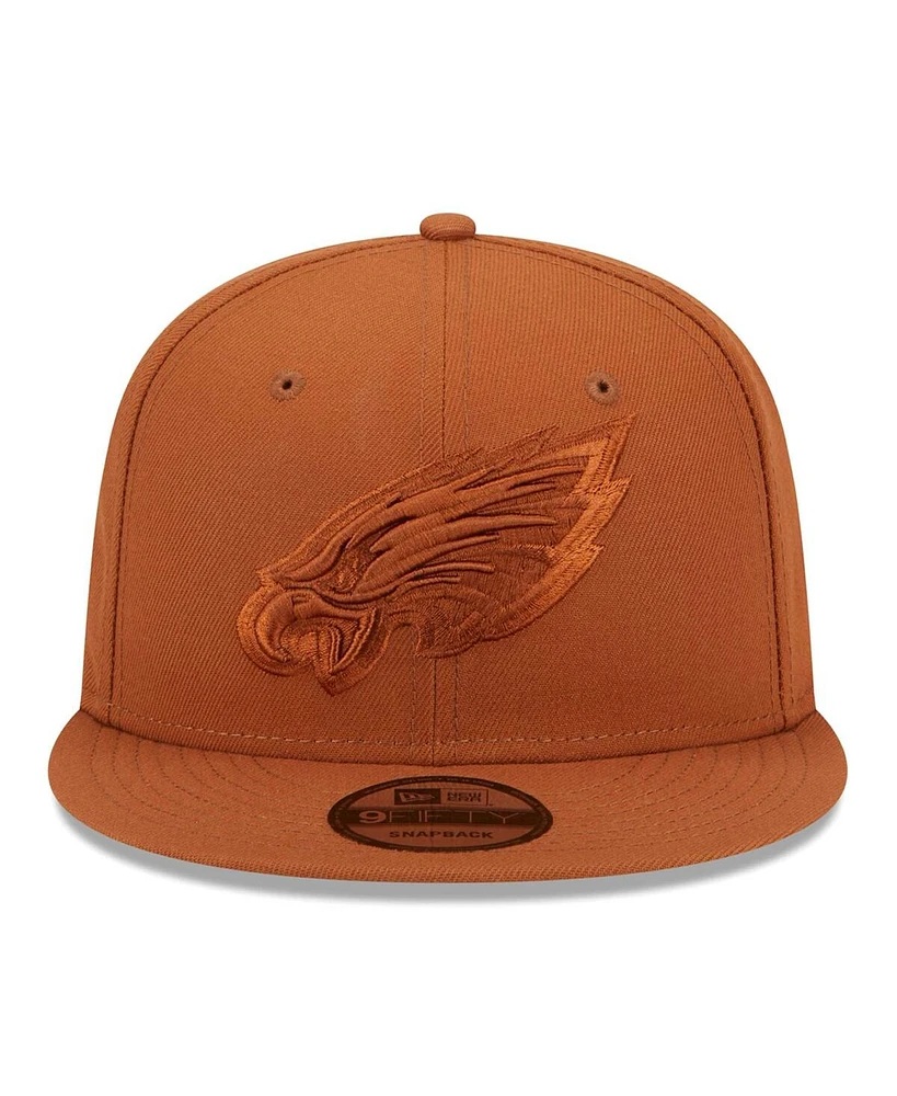 New Era Men's Brown Philadelphia Eagles Color Pack 9Fifty Snapback Hat