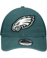 New Era Men's Green Philadelphia Eagles Game Day 9Twenty Adjustable Trucker Hat