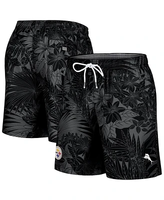 Tommy Bahama Men's Black Pittsburgh Steelers Santiago Palms Board Shorts