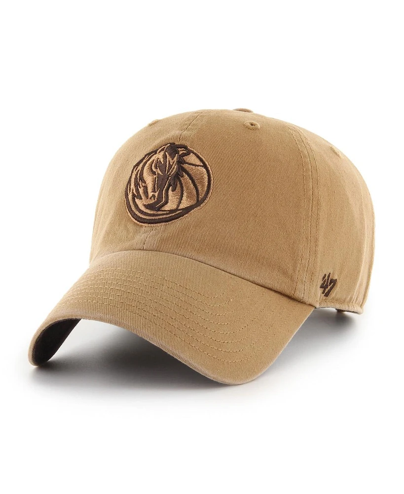 47 Brand Men's Tan Dallas Mavericks Ballpark Clean Up Adjustable Hat