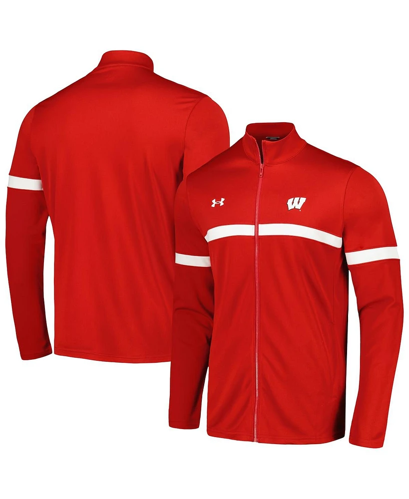 Under Armour Men's Red Wisconsin Badgers 2023 Assist Warm Up Full-Zip Jacket