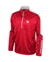 Colosseum Men's Red Houston Cougars Marled Half-Zip Jacket