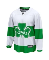 Fanatics Branded Men's White Toronto Maple Leafs St. Patricks Alternate Premier Breakaway Jersey