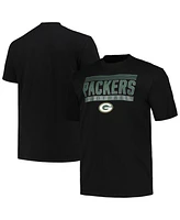 Fanatics Branded Men's Black Green Bay Packers Big Tall Pop T-Shirt