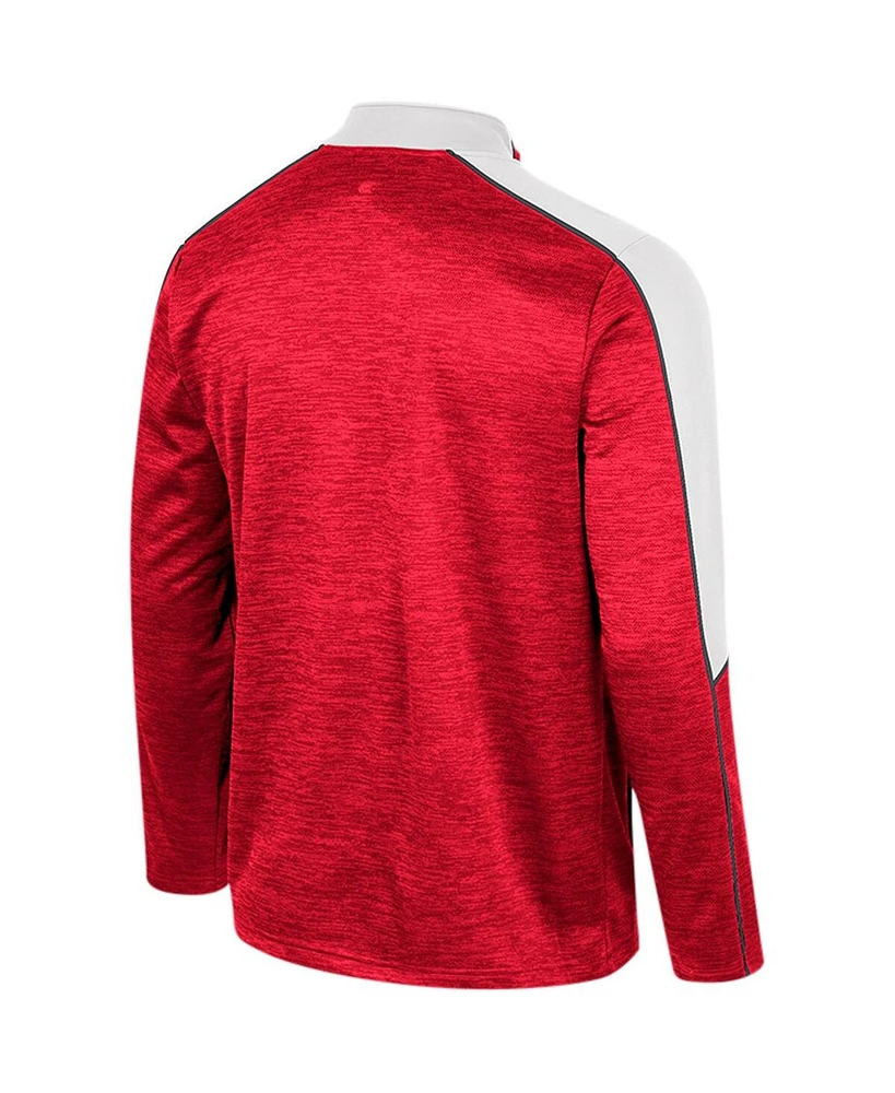 Colosseum Men's Red Houston Cougars Marled Half-Zip Jacket