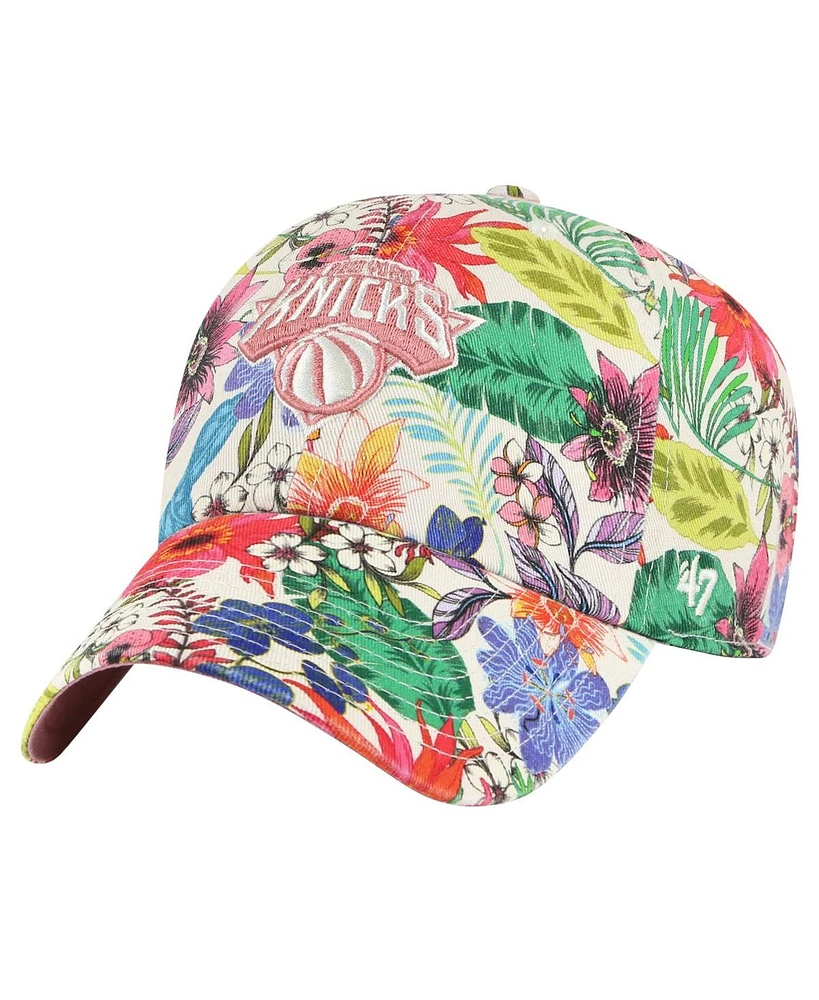 47 Brand Women's Cream New York Knicks Pollinator Clean Up Adjustable Hat