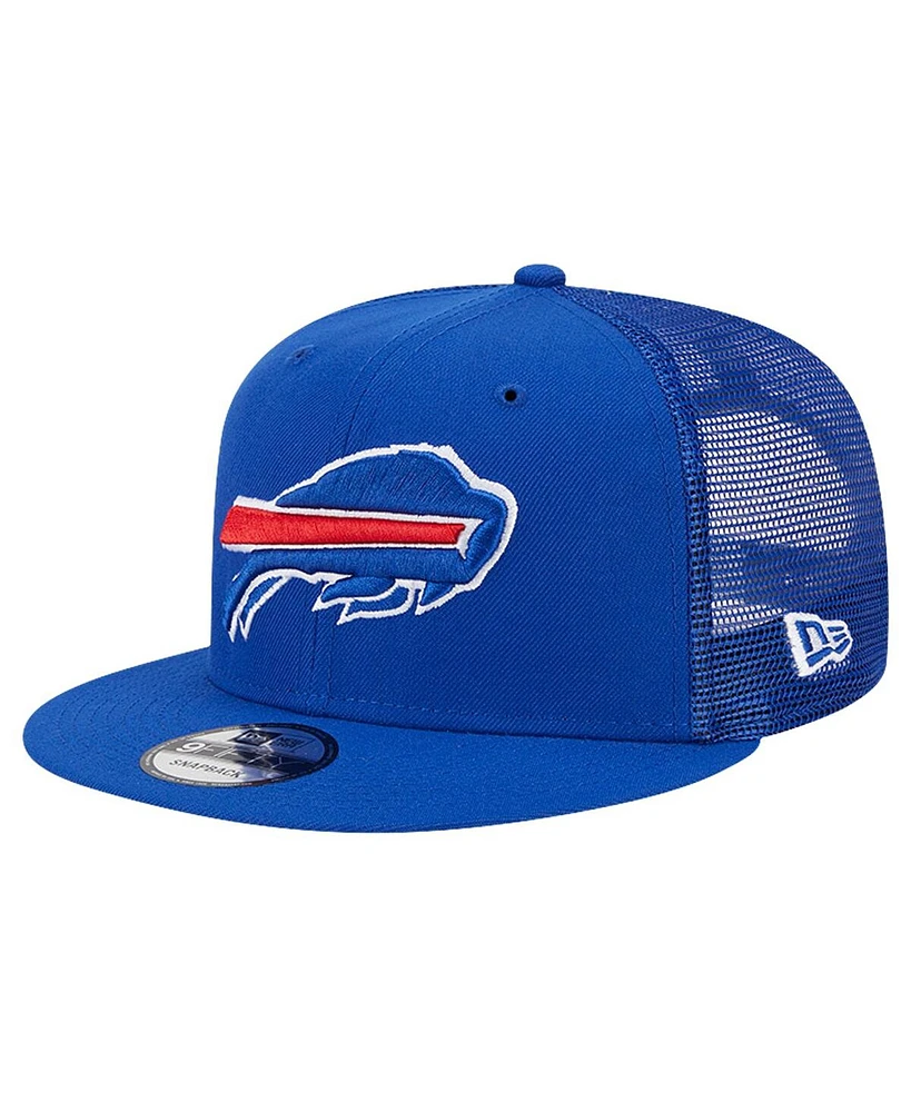 New Era Men's Royal Buffalo Bills Main Trucker 9Fifty Snapback Hat