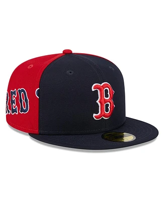 New Era Men's Navy/Red Boston Red Sox Gameday Sideswipe 59Fifty Fitted Hat