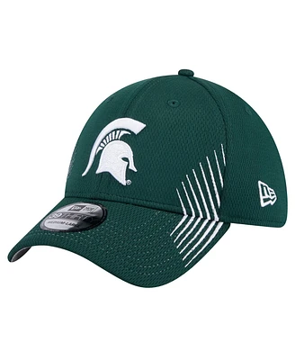 New Era Men's Green Michigan State Spartans Active Slash Sides 39Thirty Flex Hat