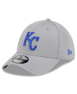 New Era Men's Gray Kansas City Royals Active Pivot 39Thirty Flex Hat