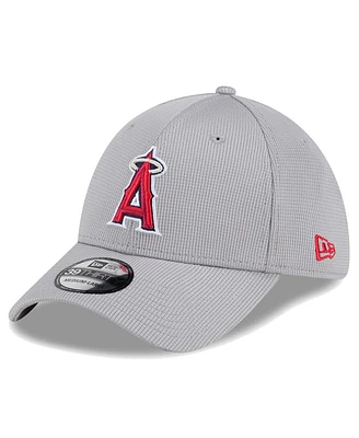 New Era Men's Gray Los Angeles Angels Active Pivot 39Thirty Flex Hat