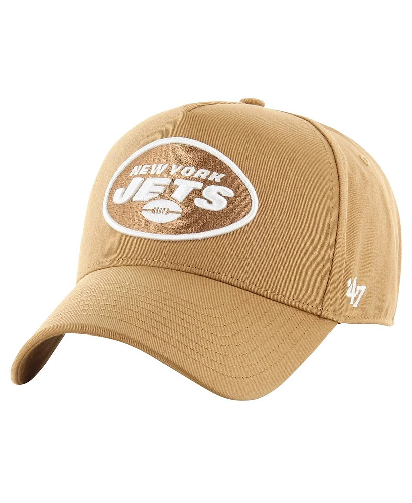 47 Brand Men's Tan New York Jets Ballpark Mvp Adjustable Hat