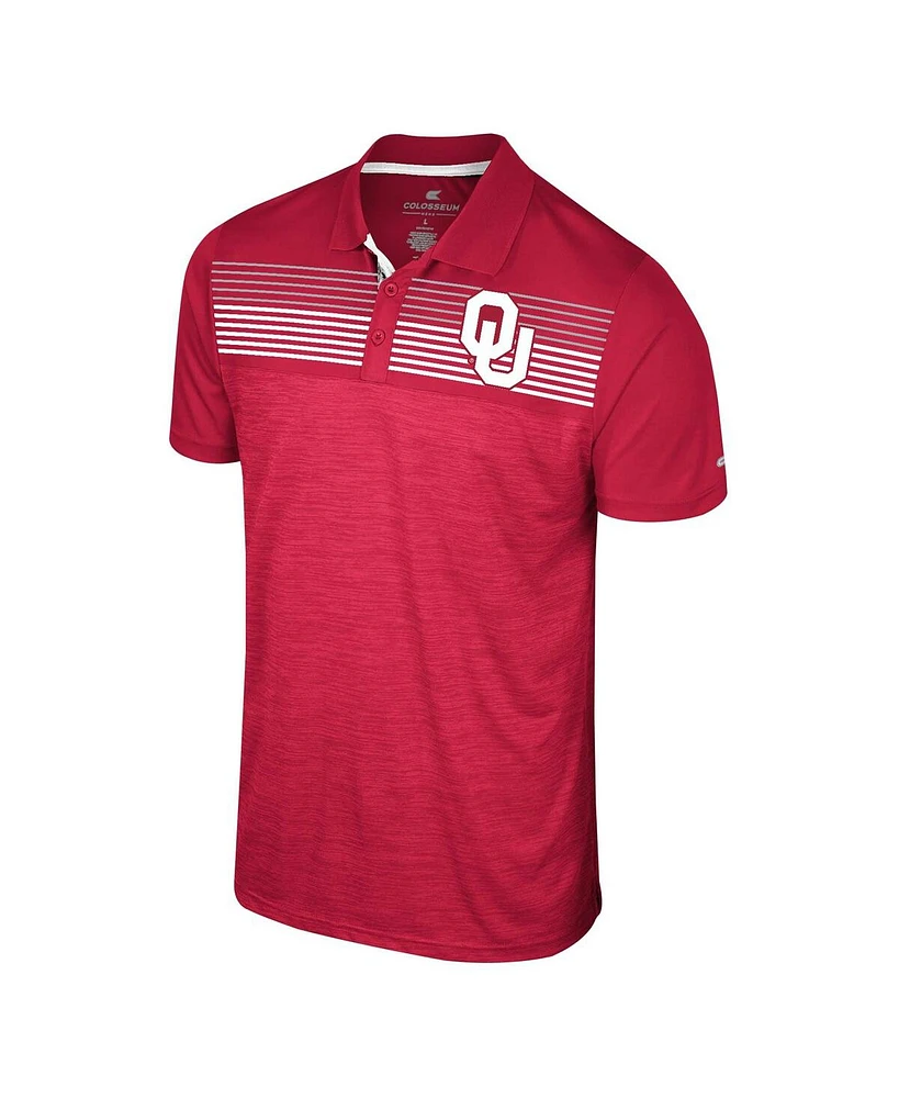 Colosseum Men's Crimson Oklahoma Sooners Big & Tall Langmore Polo