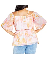 City Chic Women's Adelina Print Top