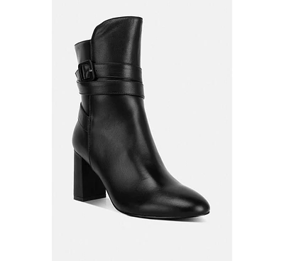 Cobra Womens Buckle Strap Embellished Ankle Boots