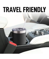 Zulay Kitchen 20oz Stainless Steel Tumbler With Lid and Straw - Sweat-Free Travel Coffee Mug Cups