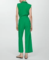 Mango Women's Belt Clips Detail Jumpsuit