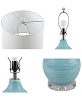 510 Design Blue Aqua Swirl Blown Glass Table Lamp