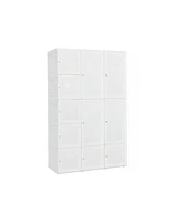 Slickblue Foldable Armoire Wardrobe Closet with 10 Cubes