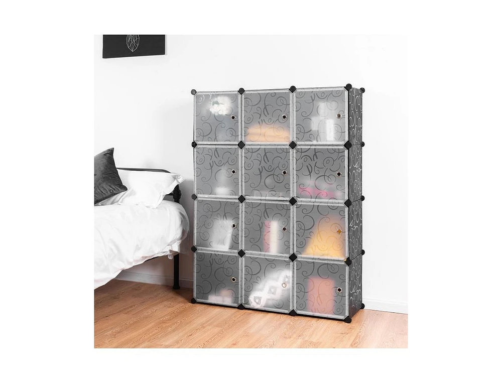 Slickblue Diy 12 Cube Portable Closet Storage Organizer