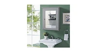 Slickblue Bathroom Mirror Cabinet Wall Mounted Adjustable Shelf Medicine Storage