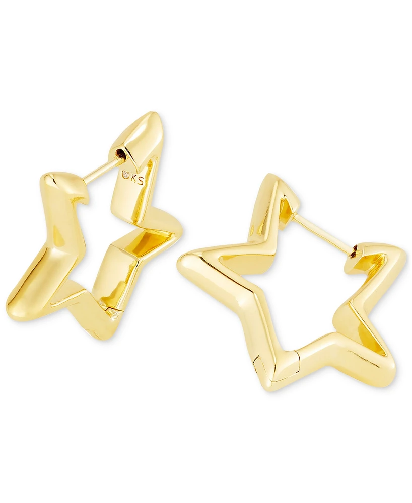 Kendra Scott 14k Gold-Plated Small Star Huggie Hoop Earrings, 0.88"